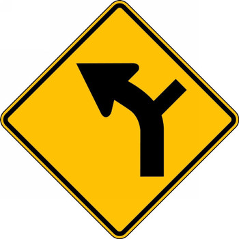 Direction Sign: Left Curve (Intersection) 24" x 24" Engineer-Grade Prismatic 1/Each - FRW296RA
