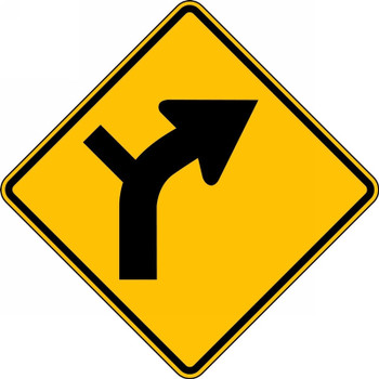 Direction Sign: Right Curve (Intersection) 24" x 24" Engineer-Grade Prismatic 1/Each - FRW298RA