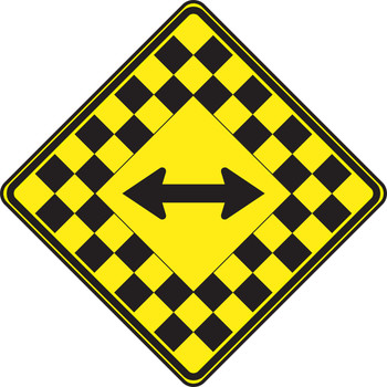 WARNING SIGN - DOUBLE ARROW 30" x 30" High Intensity Prismatic 1/Each - FRW306HP