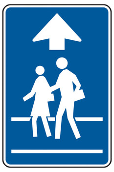 PEDESTRIAN SIGN 48" x 36" Engineer-Grade Prismatic 1/Each - FRW336RA