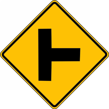 Intersection Warning Sign: Right Side Road 24" x 24" DG High Prism 1/Each - FRW403DP