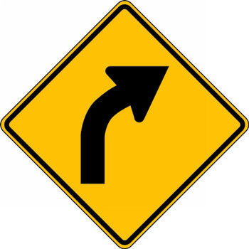 Direction Sign: Right Curve 30" x 30" High Intensity Prismatic 1/Each - FRW410HP