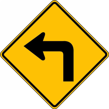 Direction Sign: Left Turn 24" x 24" High Intensity Prismatic 1/Each - FRW412HP