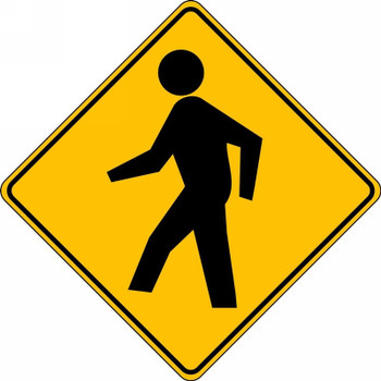 Crossing Sign: Pedestrian 24" x 24" DG High Prism 1/Each - FRW427DP