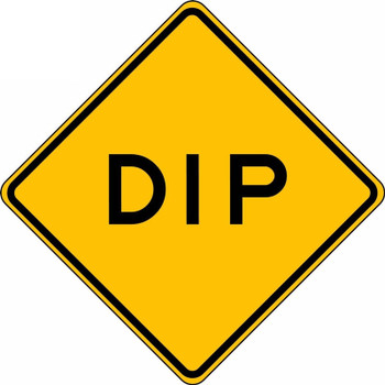 Surface & Driving Conditions Sign: Dip 24" x 24" Engineer-Grade Prismatic 1/Each - FRW432RA