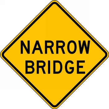 Lane Guidance Sign: Narrow Bridge 24" x 24" High Intensity Prismatic 1/Each - FRW437HP