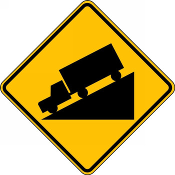 Surface & Driving Conditions Sign: Hill (Symbol) 30" x 30" Engineer-Grade Prismatic 1/Each - FRW440RA