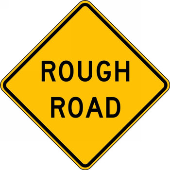 Surface & Driving Conditions Sign: Rough Road 24" x 24" DG High Prism 1/Each - FRW443DP