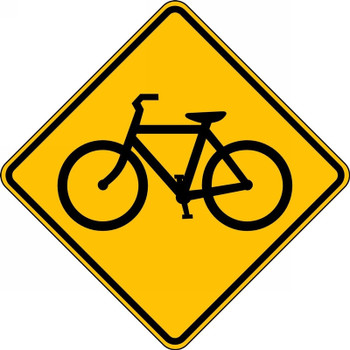 Crossing Sign: Bicycle 24" x 24" DG High Prism 1/Each - FRW449DP