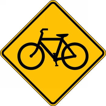 Crossing Sign: Bicycle 30" x 30" DG High Prism 1/Each - FRW450DP