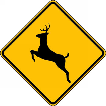 Crossing Sign: Deer 30" x 30" DG High Prism 1/Each - FRW454DP