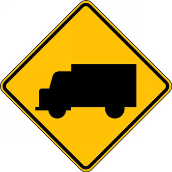 Crossing Sign: Truck (Symbol) 24" x 24" Engineer-Grade Prismatic 1/Each - FRW456RA