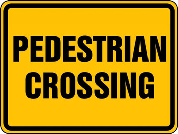 Bicycle & Pedestrian Sign: Pedestrian Crossing 12" x 18" DG High Prism 1/Each - FRW522DP