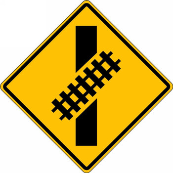 Rail Sign: Skewed Crossing 36" x 36" Engineer-Grade Prismatic 1/Each - FRW530RA