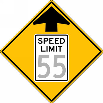 Semi-Custom Speed Limit Sign: Speed Limit Ahead _ 30 MPH 30" x 30" High Intensity Prismatic 1/Each - FRW53530HP