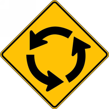 Intersection Warning Sign: Circular Intersection 30" x 30" DG High Prism 1/Each - FRW539DP