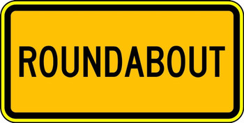 Intersection Warning Sign: Roundabout 12" x 24" Engineer-Grade Prismatic 1/Each - FRW545RA