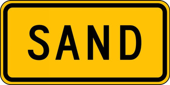 Surface & Driving Conditions Sign: Sand 12" x 24" DG High Prism 1/Each - FRW675DP