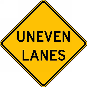 Surface & Driving Conditions Sign: Uneven Lanes 24" x 24" Engineer-Grade Prismatic 1/Each - FRW690RA