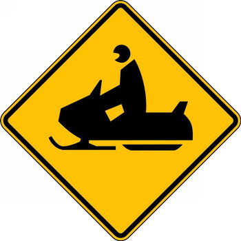 Crossing Sign: Snowmobile 30" x 30" High Intensity Prismatic 1/Each - FRW724HP