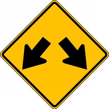 Lane Guidance Sign: Double Arrow 30" x 30" DG High Prism 1/Each - FRW737DP