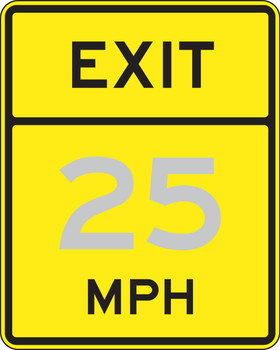 Semi-Custom Speed Limit Sign: Exit - _ MPH 30 MPH 30" x 24" Engineer-Grade Prismatic 1/Each - FRW73930RA