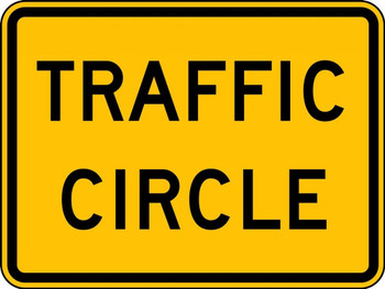 Intersection Warning Sign: Traffic Circle 18" x 24" DG High Prism 1/Each - FRW762DP