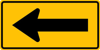 Direction Sign: One-Direction Large Arrow 18" x 36" DG High Prism 1/Each - FRW851DP