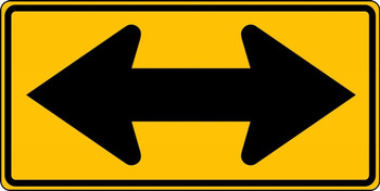 Direction Sign: Two-Direction Large Arrow 18" x 36" High Intensity Prismatic 1/Each - FRW852HP