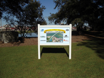 Decorative PVC Sign Frame: Hallmark 48" x 96" (4-ft. x 8-ft.) Groove Width: 1/2" 1/Each - HSF1282