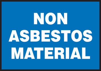 Chemical & Hazardous Safety Label: Non Asbestos Material 3 1/2" x 5" Adhesive Vinyl 5/Pack - LCAW520VSP