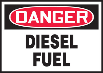 OSHA Danger Safety Label: Diesel Fuel 3 1/2" x 5" - LCHL151XVE