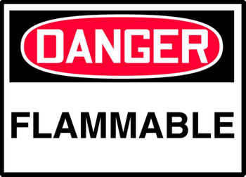 OSHA Danger Safety Label: Flammable 3 1/2" x 5" - LCHL285XVE