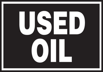 Safety Label: Used Oil 3 1/2" x 5" - LCHL506XVE