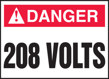 Electrical Safety Labels 2 1/2" x 3 1/2" Adhesive Dura Vinyl 1/Each - LELC171XVE