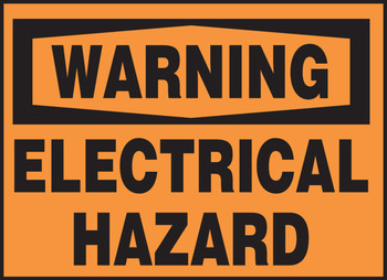 OSHA Warning Safety Label: Electrical Hazard 3 1/2" x 5" Adhesive Dura Vinyl 1/Each - LELC303XVE