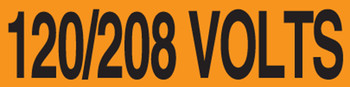 Voltage Markers: 120/208 Volts 1/2" x 2 1/4" Adhesive Vinyl - LELC409