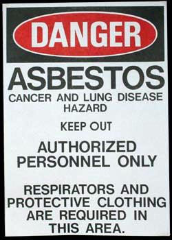 Asbestos Paper Signs 100/pack