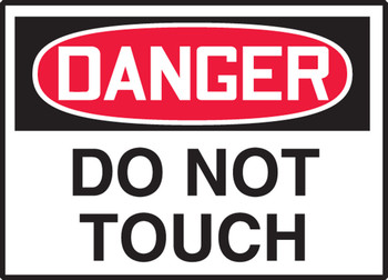 OSHA Danger Safety Label: Do Not Touch 3 1/2" x 5" Adhesive Vinyl 5/Pack - LEQM020VSP