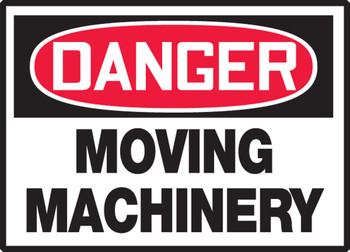 OSHA Danger Safety Label: Moving Machinery 3 1/2" x 5" Adhesive Vinyl 5/Pack - LEQM114VSP