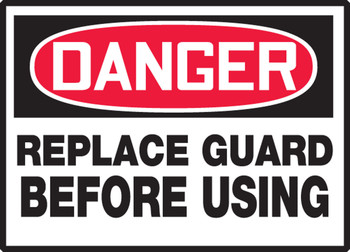 Equipment Safety Labels 3 1/2" x 5" Adhesive Dura-Vinyl 1/Each - LEQM138XVE