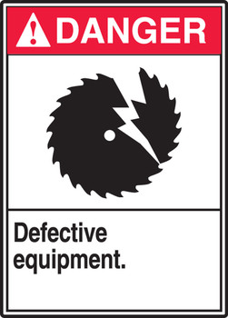 Equipment Safety Labels 5" x 3 1/2" Adhesive Vinyl 5/Pack - LEQM171VSP