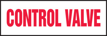 Safety Label: Control Valve 2" x 6" Adhesive Dura Vinyl 1/Each - LEQM501XVE