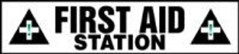 Safety Label: First Aid Station 4" x 18" Adhesive Dura-Vinyl 1/Each - LFSD513