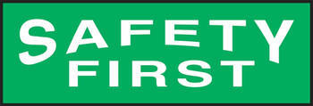 OSHA Safety First Safety Label 1" x 3" Adhesive Vinyl 10/Pack - LFSD515VSP