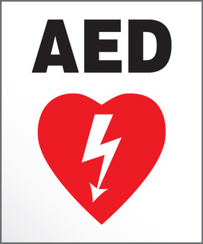 Safety Label: AED 6" x 5" / - LFSD521VSP