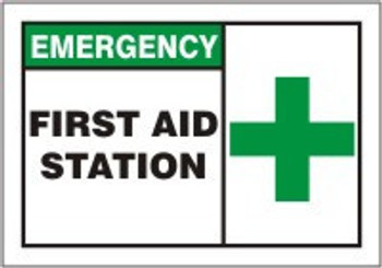 Safety Label: Emergency First Aid Station 3 1/2" x 5" - LFSD903VSP