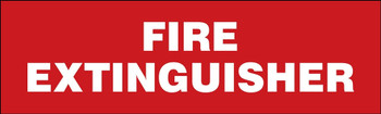 Fire Safety Label: Fire Extinguisher (White On Red) 3" x 7" / - LFXG420VSP