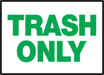 Safety Label: Trash Only 3 1/2" x 5" - LHSK507VSP