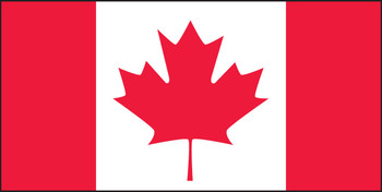 Hard Hat Stickers: Canadian Flag (Drapeau Canadien) 2" x 4" Adhesive Vinyl 10/Pack - LHTL395